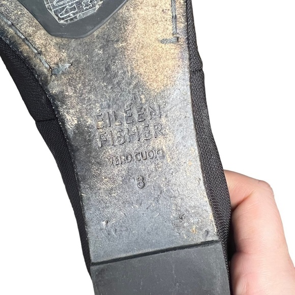 EILEEN FISHER Black Grosgrain Ballet Flats - Picture 7 of 9